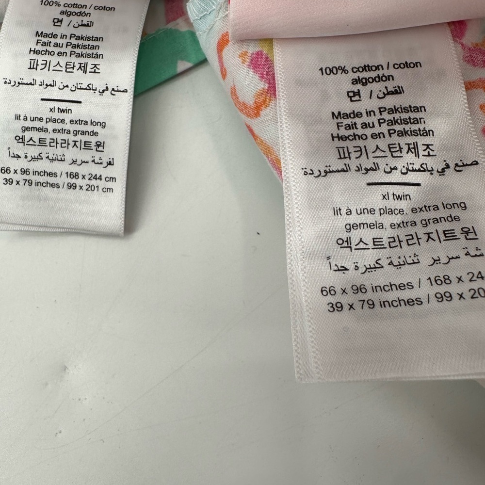 Lilly Pulitzer Pink and Green Floral Duvet Cover - Picture 6 of 6